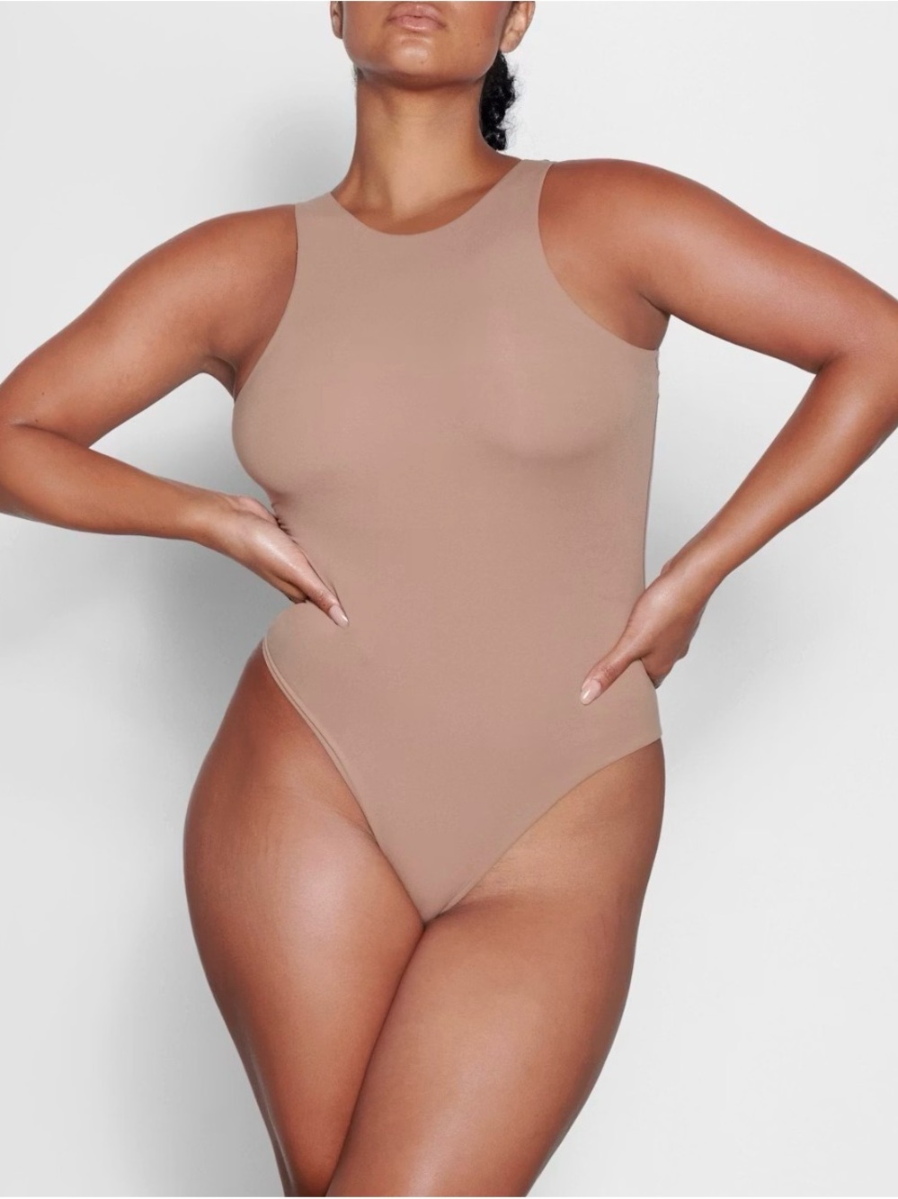 SKIMS Tank Bodysuit in Toasted Almond